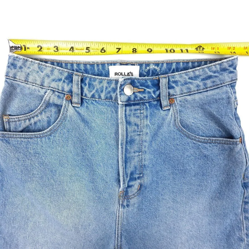 ROLLAS Free People Super Mirage Jean Shorts Boho 70s Vintage High Rise Bermuda